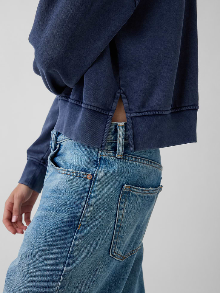 Image number 4 showing, VintageSoft Terry Oversized Wedge Sweatshirt