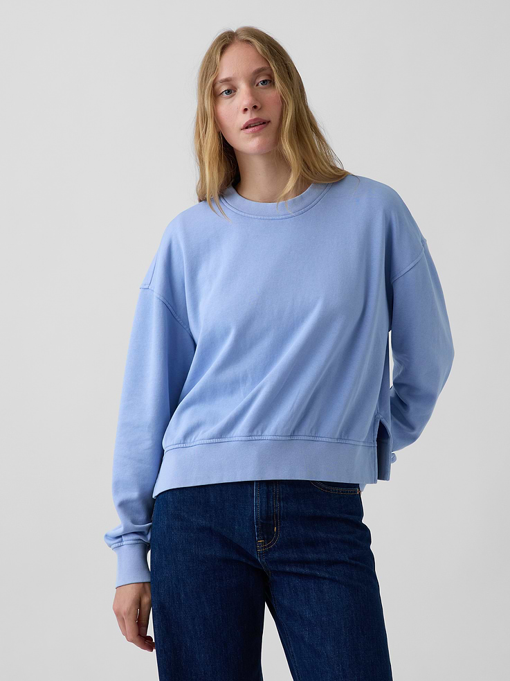 Image number 1 showing, VintageSoft Terry Oversized Wedge Sweatshirt