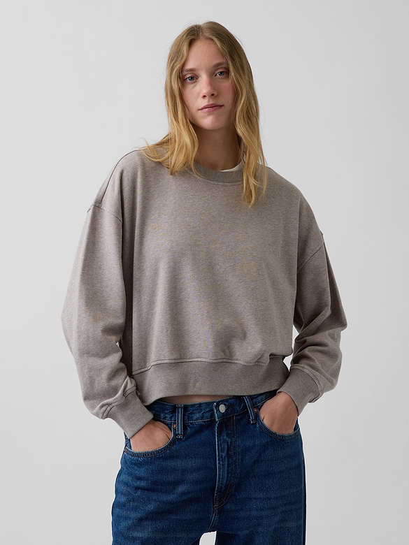 VintageSoft Terry Oversized Wedge Sweatshirt