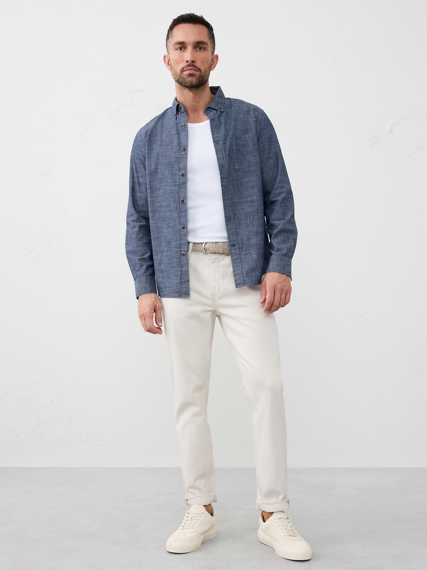 Image number 1 showing, Slim-Fit Softwash Cotton Shirt