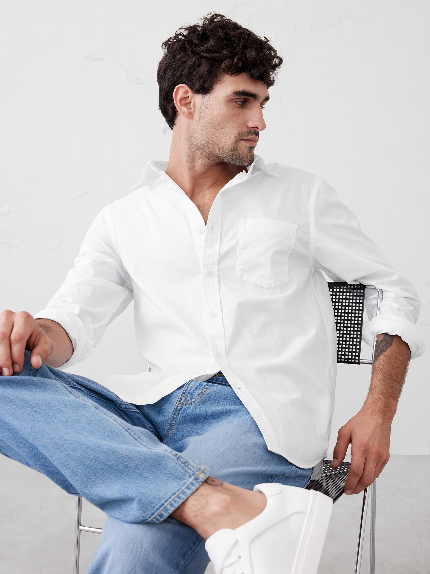 Image number 1 showing, Slim-Fit Softwash Cotton Shirt