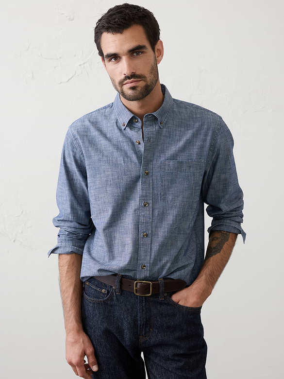Standard-Fit Softwash Cotton Shirt