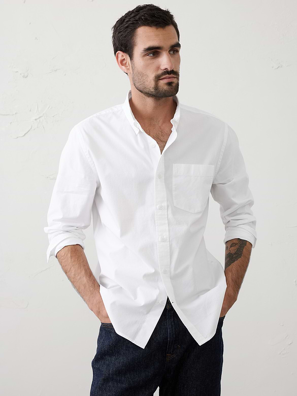 Standard-Fit Softwash Cotton Shirt