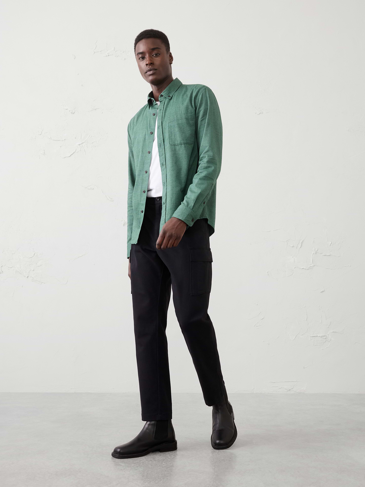 Image number 1 showing, Slim-Fit Lightweight Flannel Shirt