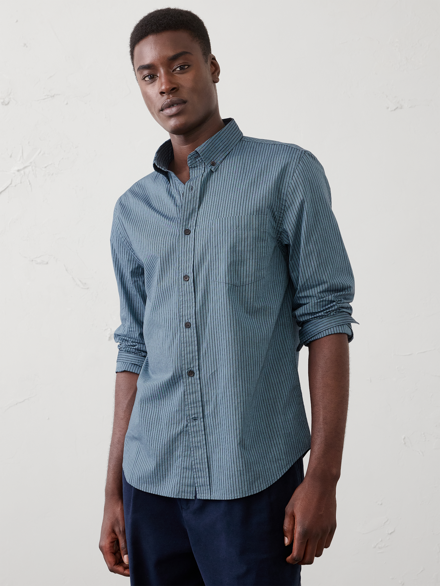 Image number 1 showing, Slim-Fit Softwash Cotton Shirt