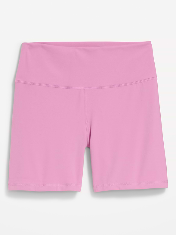 High-Waisted StudioSmooth Biker Shorts -- 6-inch inseam