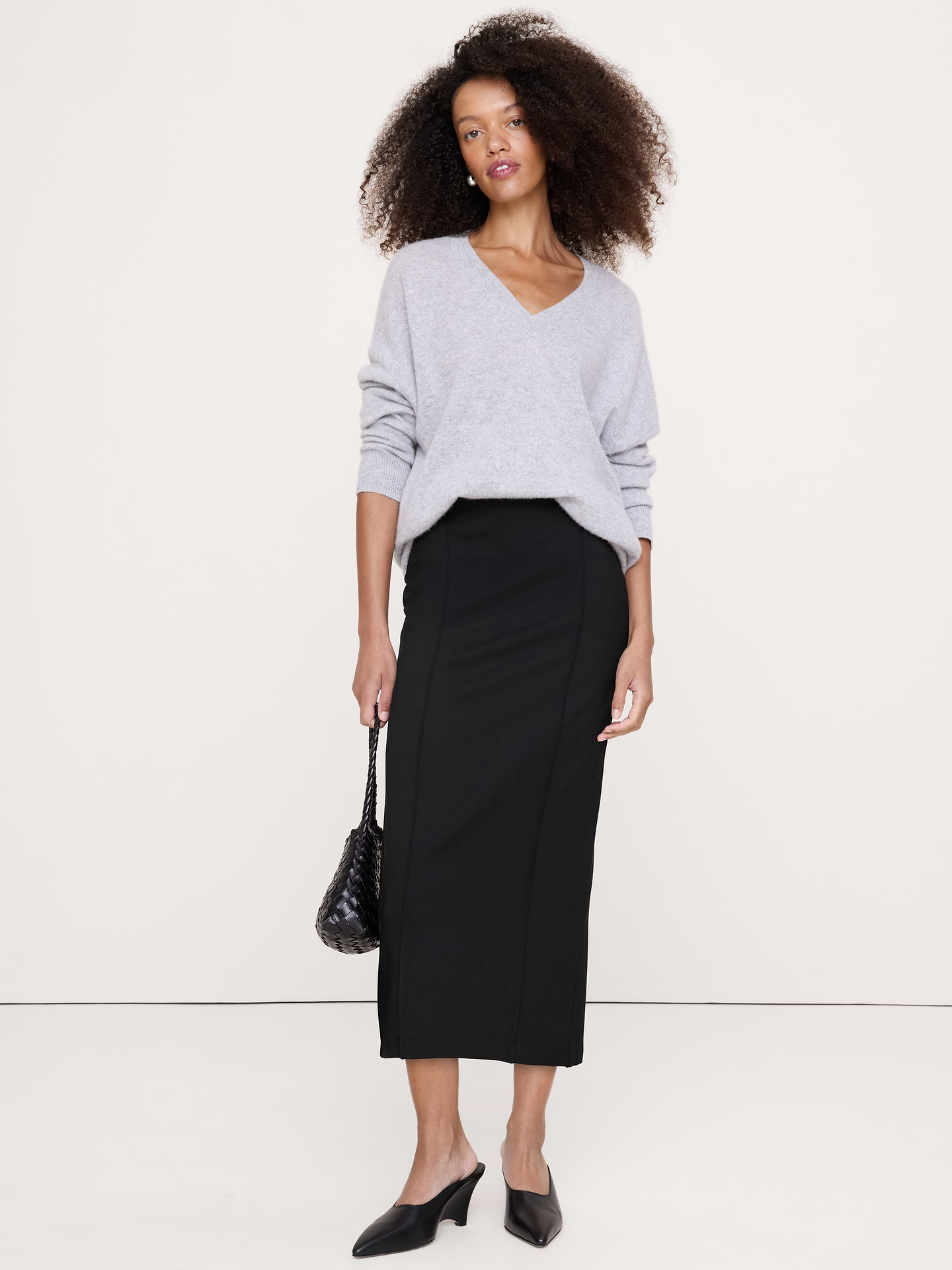 Image number 1 showing, Ponte Pintuck Pencil Skirt