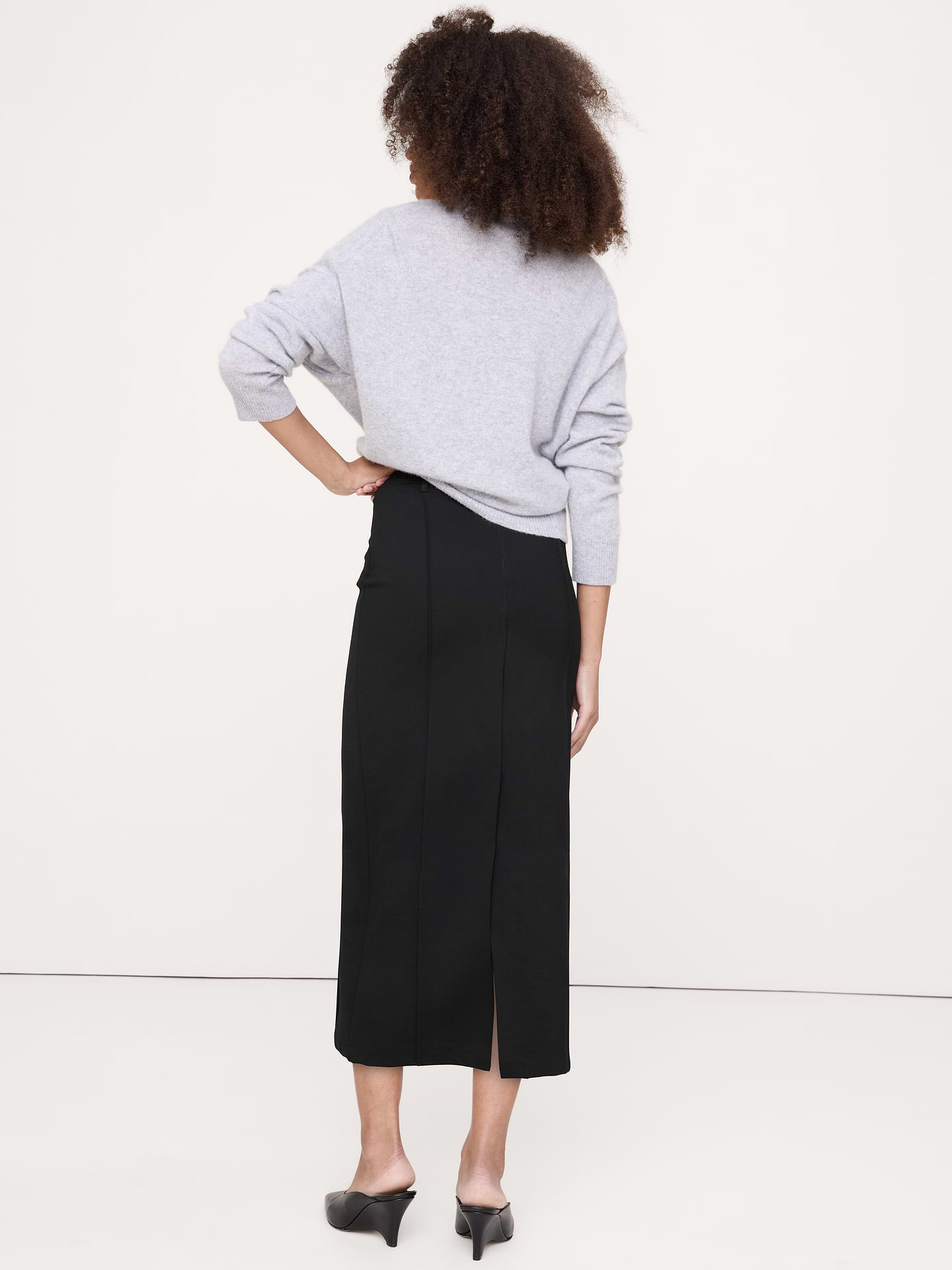 Image number 2 showing, Ponte Pintuck Pencil Skirt