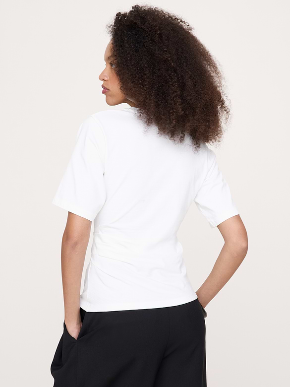 Vintage Cotton Ruched-Side T-Shirt