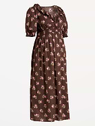 Image number 2 showing, Maternity Puff-Sleeve Maxi Dress