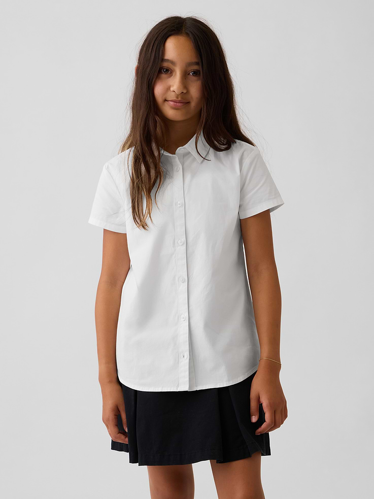 Image number 1 showing, Kids Uniform Poplin Shirt