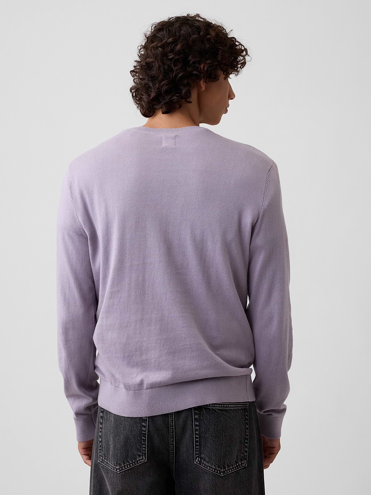 Image 2 of 5, 100% Cotton Crewneck Sweater