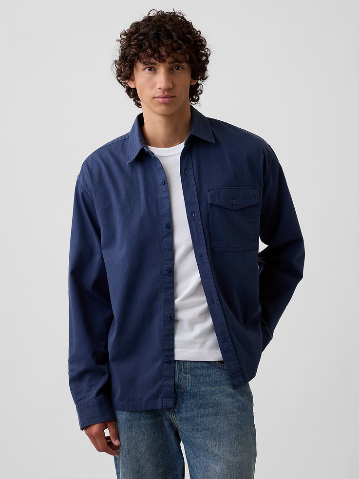 Image number 1 showing, Twill Shirt in Boxy Fit