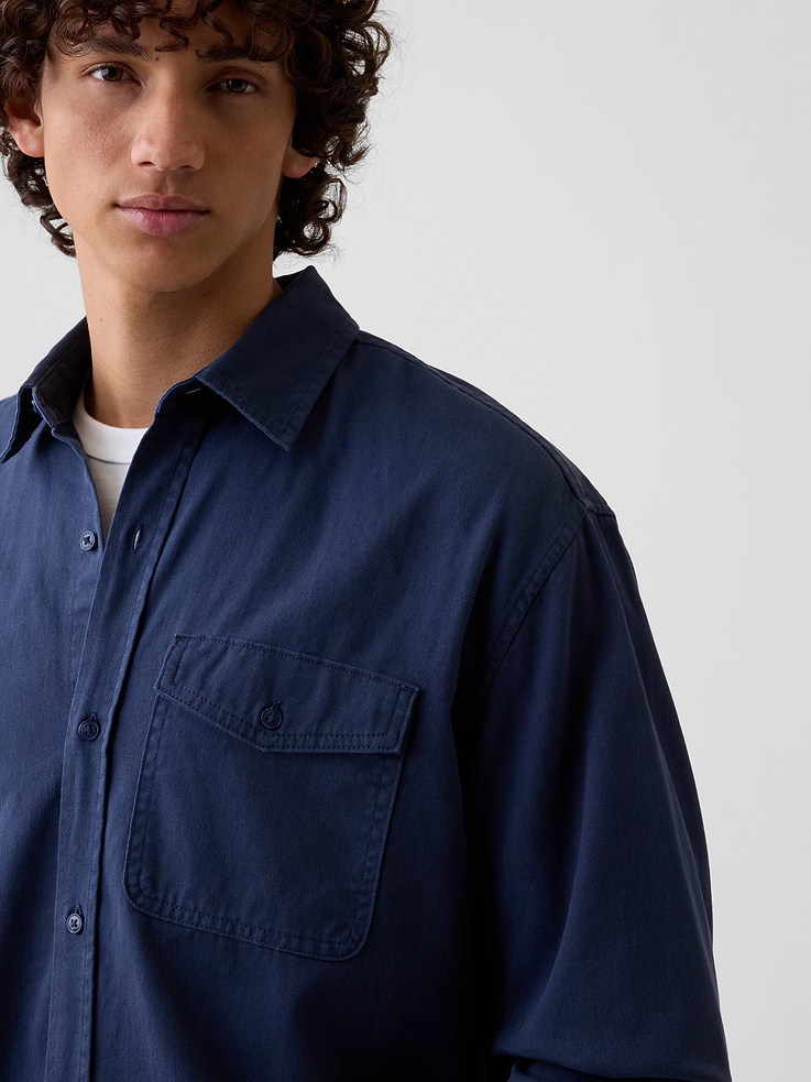 Image number 4 showing, Twill Shirt in Boxy Fit