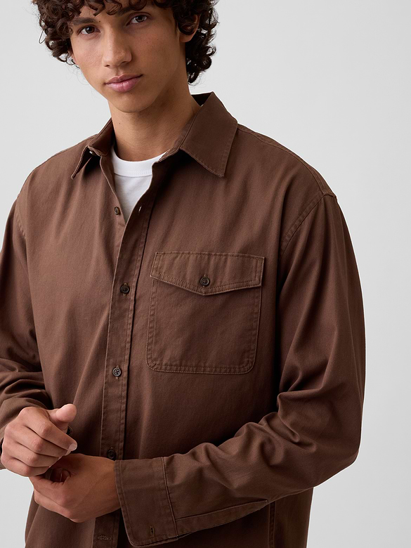 Twill Shirt in Boxy Fit