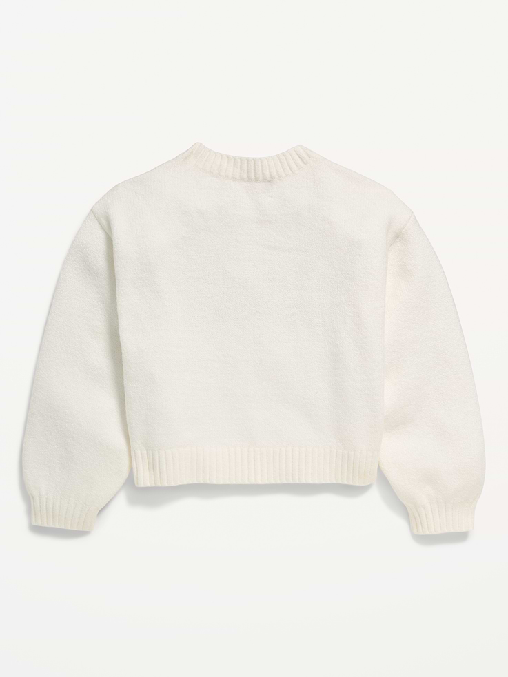 Image 3 of 3, SoSoft Long-Sleeve Graphic Sweater for Girls