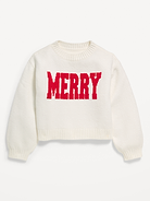 Image 2 of 3, SoSoft Long-Sleeve Graphic Sweater for Girls