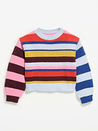 Image 2 of 3, SoSoft Long-Sleeve Graphic Sweater for Girls