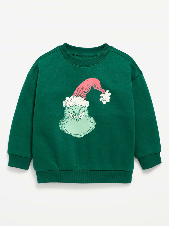 Dr. Seuss™ Grinch Oversized Unisex Sweatshirt for Toddler