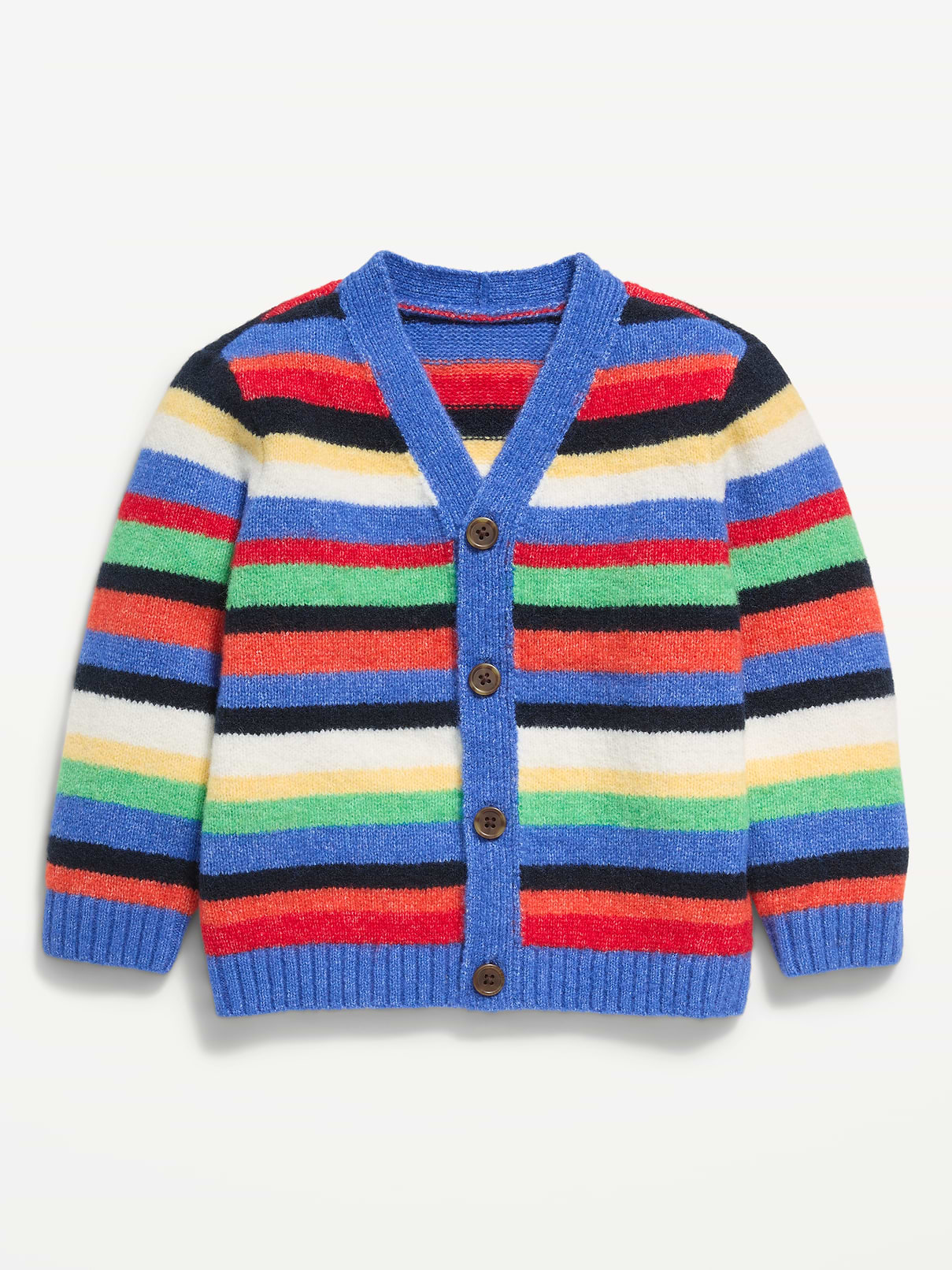 Image 2 of 3, Oversized Wool-Blend Striped Cardigan for Toddler Boys