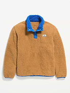 Image 2 of 3, Cozy Sherpa Mock-Neck Pullover for Boys