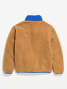 Image 3 of 3, Cozy Sherpa Mock-Neck Pullover for Boys