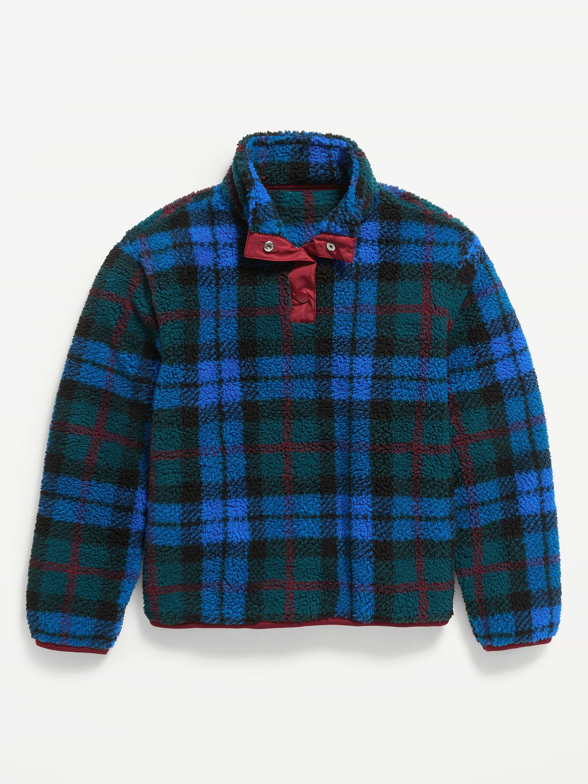 Image 2 of 3, Cozy Sherpa Mock-Neck Pullover for Boys