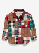Image 2 of 3, Printed Long-Sleeve Corduroy Shirt for Toddler Boys