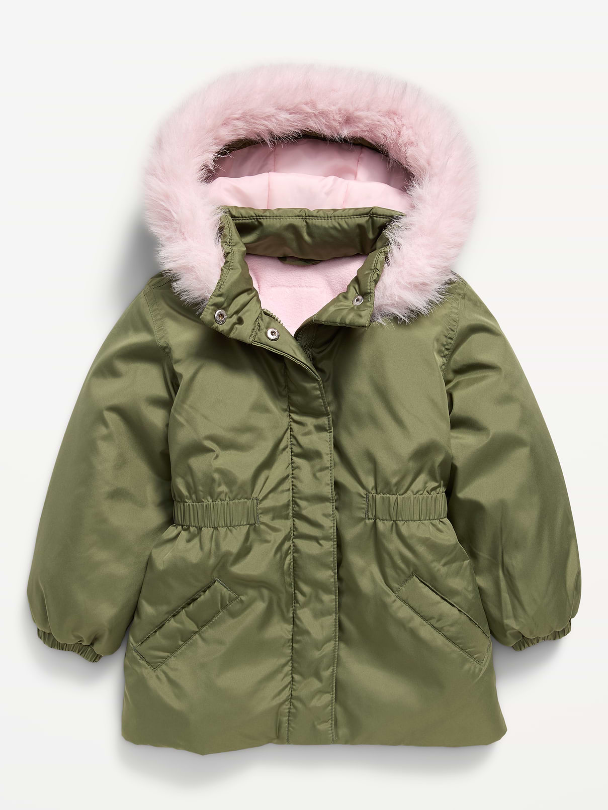 Image 2 of 3, Faux-Fur Trim Parka Jacket for Toddler Girls