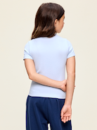 Image number 2 showing, Fitted Seamless Ribbed Performance Top for Girls
