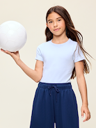 Image number 1 showing, Fitted Seamless Ribbed Performance Top for Girls
