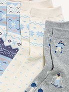 Image 2 of 2, Novelty Quarter Crew Socks 3-Pack for Women