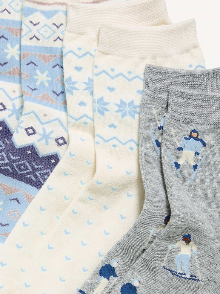 Image 2 de 2, Chaussettes courtes de fantaisie (paquet de 3 paires)