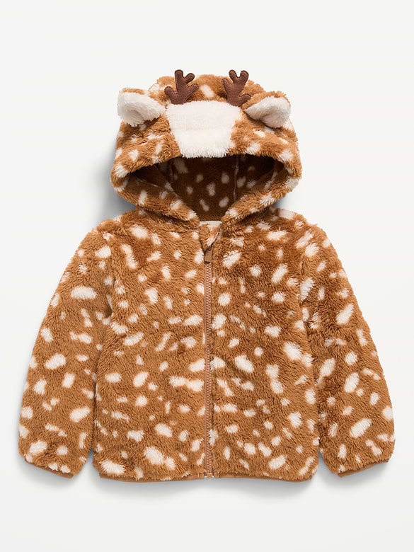 Printed Sherpa Full-Zip Jacket for Toddler Girls