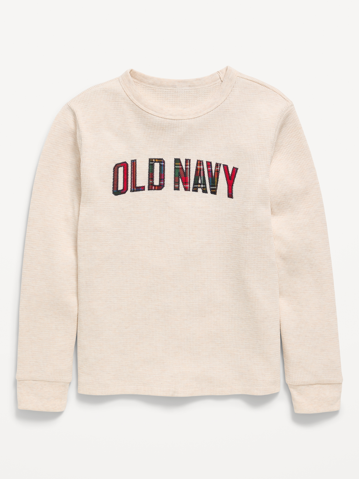 Image 2 of 3, Long-Sleeve Waffle-Knit Logo Graphic T-Shirt for Boys