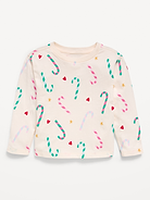 Image 1 of 1, crew neck, long sleeves, drop shoulders, all-over print, Product #1184901