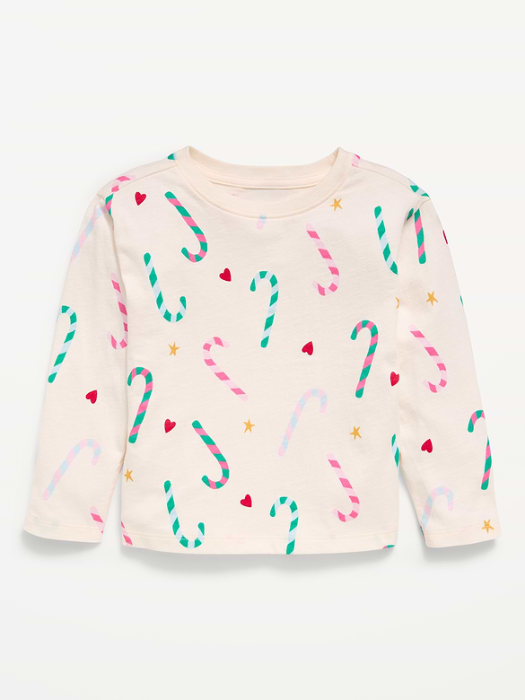 Printed Long-Sleeve T-Shirt for Toddler Girls