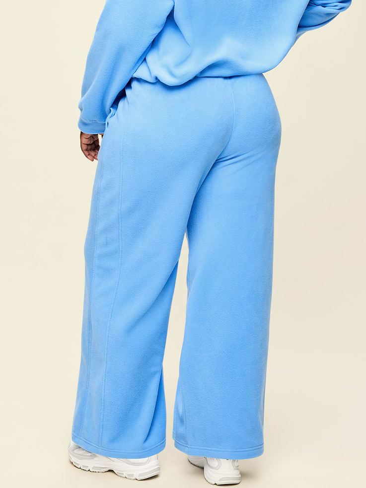L'image numéro 7 présente Pantalon en micromolleton à jambe ultra-large à taille très haute