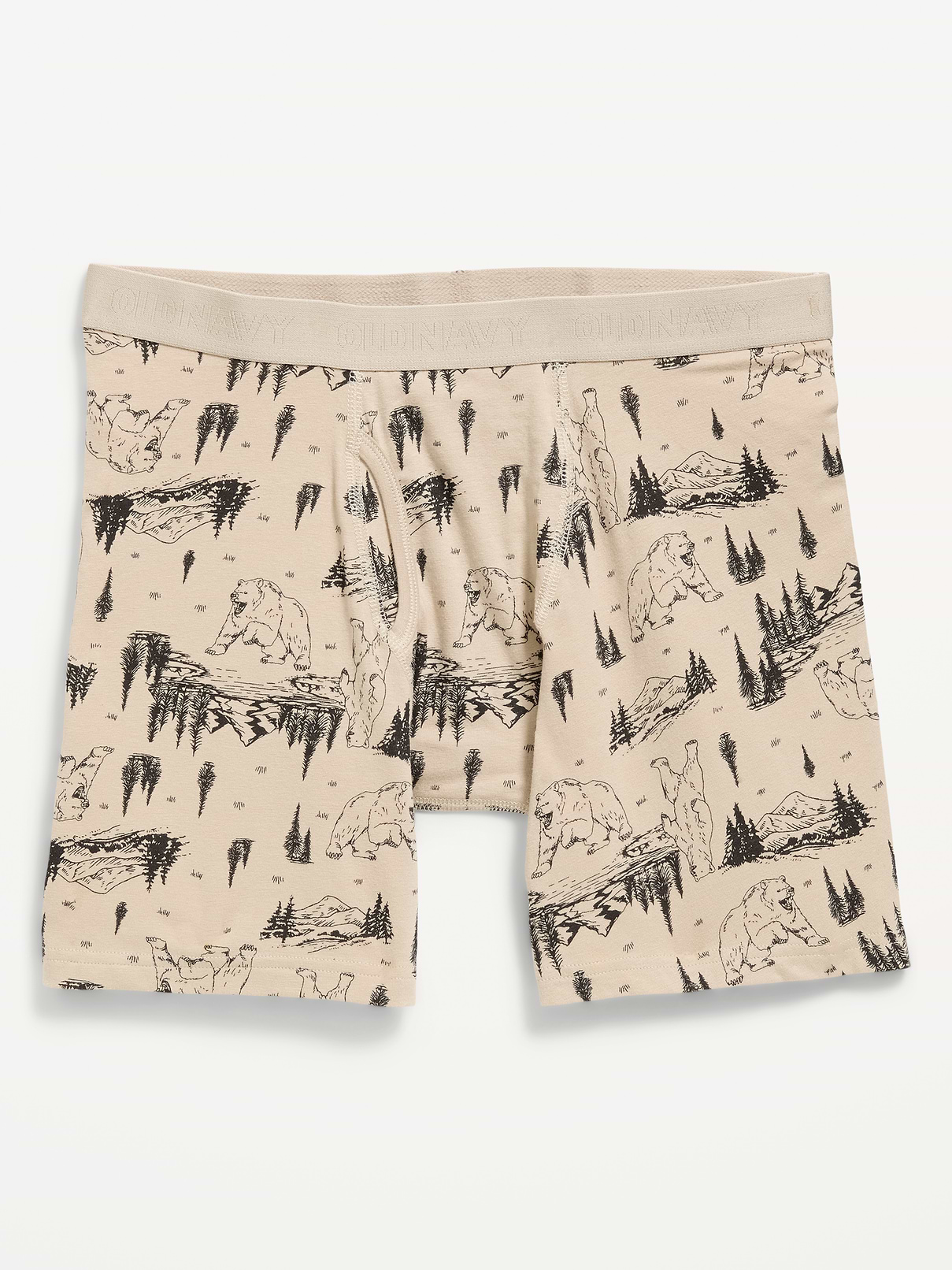 Image 1 of 1, comfort elastic waistband, fly front, prints vary, Product #905872