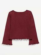 L'image numéro 2 présente Haut à encolure carrée en tricot gaufré UltraConfo pour fille