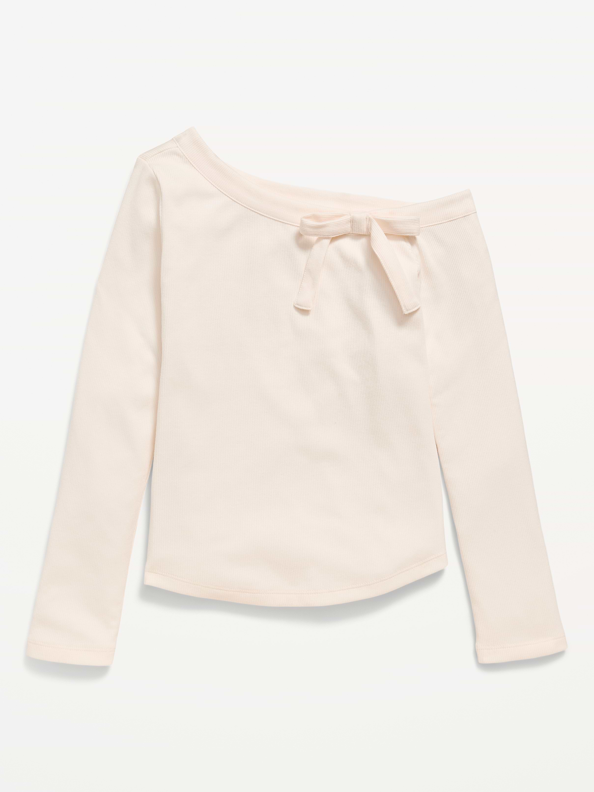 Image 1 of 2, off-shoulder neckline, long sleeves, large bow detail at neckline, Product #906032