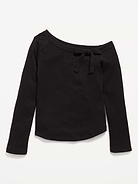 Image 1 of 1, off-shoulder neckline, long sleeves, large bow detail at neckline, Product #906032