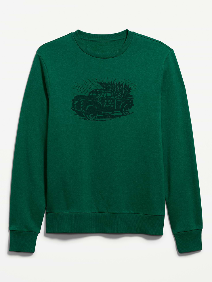 Image 4 of 4, Graphic Crew-Neck Sweatshirt