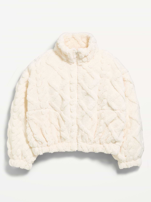 Oversized Sherpa Jacket for Girls
