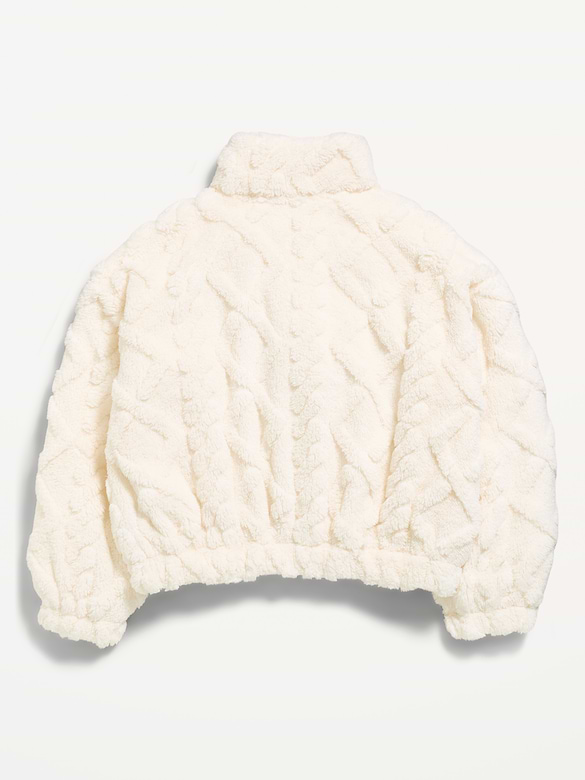 Oversized Sherpa Jacket for Girls