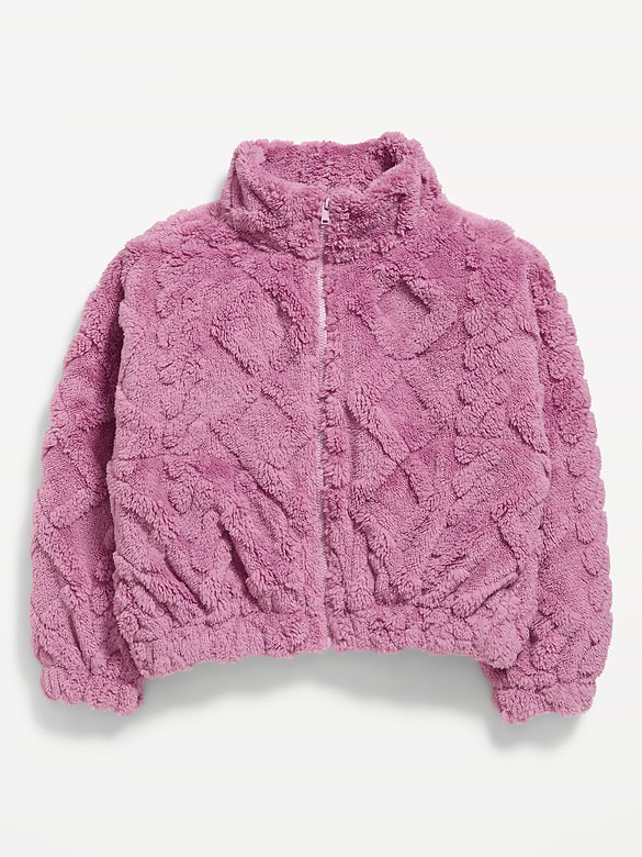 Oversized Sherpa Jacket for Girls