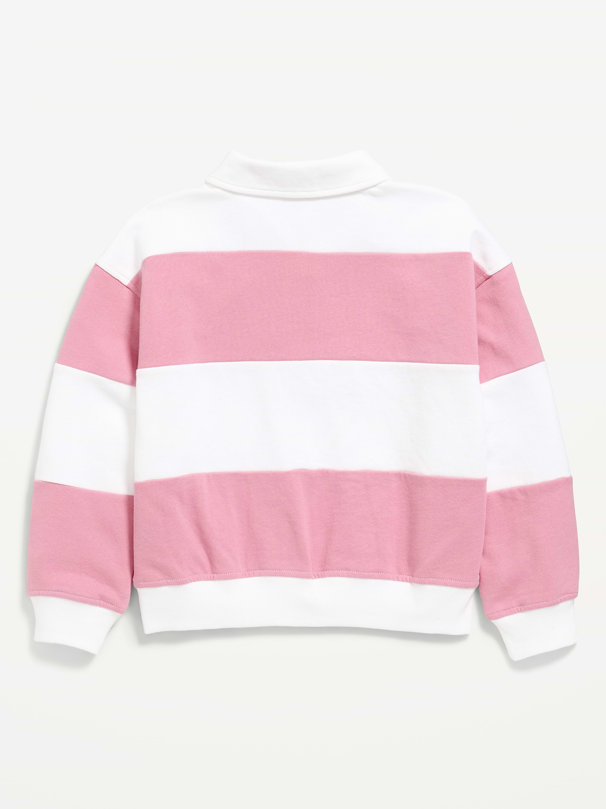 Image 3 of 3, Oversized Long-Sleeve Collared Fleece Sweatshirt for Girls