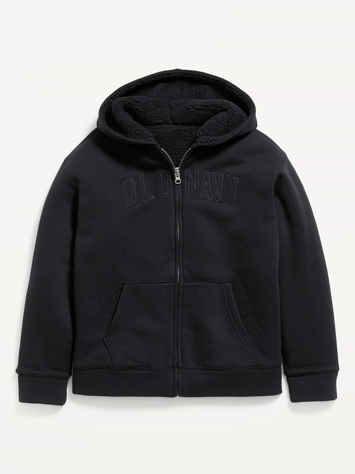 Logo Graphic Sherpa-Lined Fleece Full-Zip Hoodie for Boys