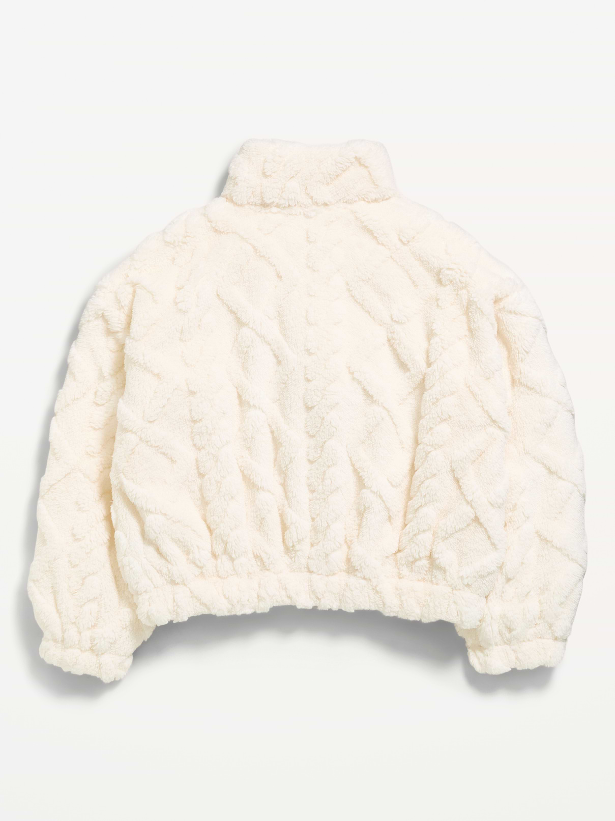 Image 3 of 3, Oversized Logo Graphic Sherpa Jacket for Girls