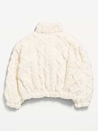 Image 3 of 3, Oversized Logo Graphic Sherpa Jacket for Girls